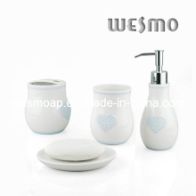 Accesorios de baño de porcelana con decoración de forma de corazón (wbc0606a)